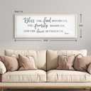 Bless The Food Before Us Home Decor Wall Sign For Family Kitchen Farmhouse Dining Room Vintage Rustic Retro Boho Wood House Wall Art Decoration For Living Room Bedroom 40 x 15 Inch white