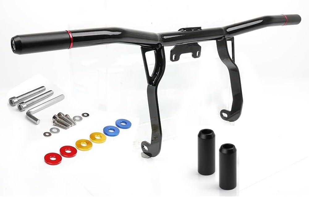 DREAMIZER Engine Guard Crash Bar Compatible with Harley Touring 2014-2023 Road King Street Glide Electra Glide - Glossy Black Flat-Out Bar Protector