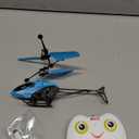 Gesture Sensing Indoor Flying Helicopter Toys, Remote-Controlled Helicopter Children's Toys with LED Lights, Birthday Gifts for Boys and Girls (Blue)