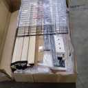 Twin Upholstered LED Bed Frame with Storage Drawer and Adjustable Chic Double Wavy Headboard, Velvet Princess Platform Bed for Kids/Girls, Solid Wood Slats Support, No Box Spring Needed, Beige