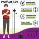 6 Pack Home Garden Torch, Outdoor Metal Torch Garden Dcor,55-Inch Upgraded Citronella Torches with 3-Prong Grounded Stake, Metal Light Torches for Party Patio Pathway (More Stable)
