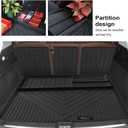 Floor Mats Cargo Liner and Backrest Mat for 2020-2025 2026 Mercedes Benz GLE Accessories All Weather TPE Rubber Protector Mat (Not for Coupe or 7 Seat)