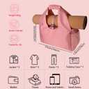 Yoga Bags for Women with Yoga Mat Bags Carrier Carryall Polyester Tote Bag for Pilates Shoulder for Travel Office Beach Workout (Pink)
