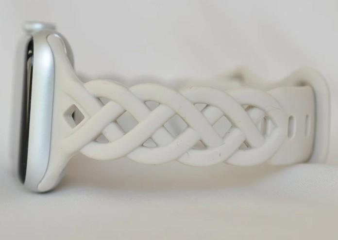 Roped Pattern Apple Watch Band - Cream Color