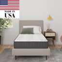 Ottomanson Twin XL 9" Hybrid Mattress - Firm - Made in USA - Individually Pocketed Coils & CertiPUR-US Foam - Fiberglass-Free - Bed in a Box