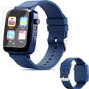 Smart Watch for Kids with 26 Puzzle Games, HD Touch Screen Kids Watch, Camera, Music Player, Alarm Clock, Calculator, Pedometer, Learn Card - 12/24hr Toys for Age 3-12 Year Old, Birthday Gift for Boys (Blue)