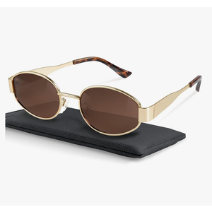 livho 2025 Trendy Oval Sunglasses - Stylish Polarized Shades for Everyday - Retro Metal Frames