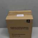 YORY 5 cup Plastic Food Storage Containers with Lids Nestable Freezer Dishwasher Safe Rectangle Meal Prep Container Set,5-Pack