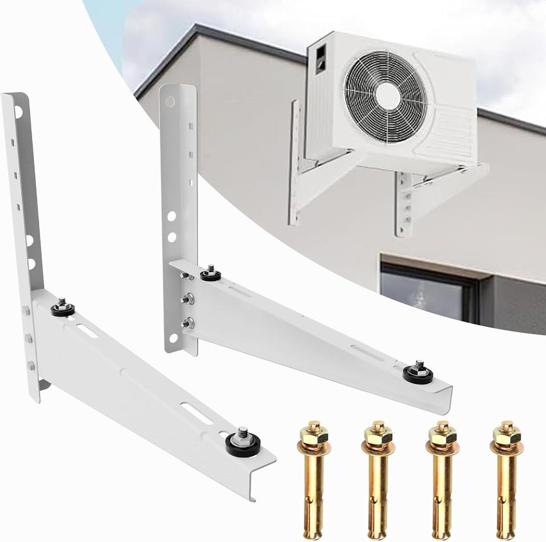 Mini Split Wall Mounting Bracket for 9,000-18,000 BTU Air Conditioner, Heavy Duty AC Support Bracket for Outside, Holds Up to 330lbs