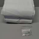 Pinch Pleated Blackout Curtains 96 Inches Long, Linen Blend, 100% Blackout Drapes with 20 Hooks, Ideal for Bedroom and Living Room, 40" W x 96" L (Pack of 2), Off White