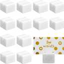 AceOrbit 12 Pieces Mini White Marble Business Card Holders Elegant Table Number Stands Small Sign Display for Weddings Reception Corporate Events or Party Decoration