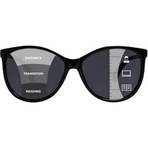 Progressive Multifocal Sunglasses for Women Men, Multifocus Sun Readers Outdoor Reading Sunglasses Women's with UV400