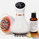 Lymphatic Drainage Massager & Anti Cellulite Massage Tool Helps Reduce Stretch Marks & Cellulite, Body Sculpting Machine For Legs, Arms & Belly with Microcurrent, Light, Heat & Vibration，With Body Oil