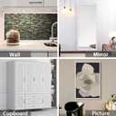 Peel and Stick Tile Edge Molding, Flexible Finish Trim for Wall Border, Mirror Frame, Kitchen Backsplash Edging (White, 10ft x 0.4in)