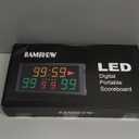 Samshow LED Electronic Scoreboard Digital Score Keeper with Remote & Tripod, Basketball Scoreboard with Shot Clock & Timer & 12/24h Real Time for Football/Corn Hole/ping Pong/Table Tennis