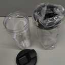 Blender Cups Replacement Parts For ninja,2-Pack 24oz Blender Cups with Sip & Seal Lids,7 fins Blender Replacement blade Compatible with Ninja BN401 BN751 BN801 BL480-30 BL642-30 BL682 BL687 NN102