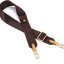 Multi Pochette Accessories Replacement Adjustable Crossbody Wide Cavas Strap for Shoulder Bags Multi Purpose Strap (Brown)
