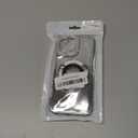 Luxury Bling Diamond Case for iPhone 15 Pro Max 6.7" - Clear Transparent Back with Glitter Card & Sparkling Rhinestones, Magnetic Kickstand, Shockproof Protection - Dazzling Cover for Women, Silver