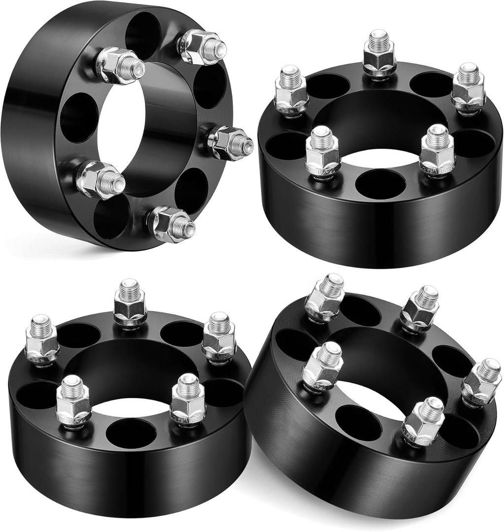 EVIL ENERGY 5x4.5 Wheel Spacers Compatible with Ford Ranger 1983-2011, 2in (50mm) Lug Centric Adapters 4 pcs 5x114.3 mm with 82.5 Hub Bore 1/2" x20 Stud, Not Hubcentric