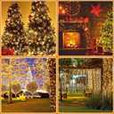 Battery Christmas Lights with Remote, 66ft 200LED Fairy Lights Battery Operated with Timer 8 Modes Waterproof for Outdoor Party Holiday Xmas Christmas Trees Decoration (Warm White)