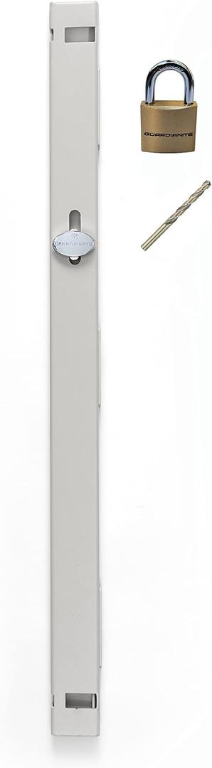 File Cabinet Locking Bar. Fits 3 Drawer File Cabinets. Includes Padlock and Cobalt Drill Bit. (Beige)