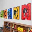 WETCEAOM Display Wallboard Compatible with Lego Technic Daytona SP3 42143 Race Car Display, Gift Ideas Compatible with Lego Car Wall Mount Display Frame Fans, Size:19.7X 31.5in(No Model), 19.7"L x 0.78"W x 31.5"H