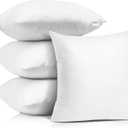 Nestl Plain Throw Pillows 24"x24" Inches Decorative Pillow Insert Square Throw Pillow Inserts 4 Pack Premium Down Alternative Polyester Pillow Cushion Sham Stuffer for Couch Sofa Bed - Set of 4
