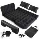HNXKB SUV Air Mattress Car Camping Bed - Inflatable Thickened and Double Car Air Mattress Bed with Air Pump Portable Foldable Car Air Bed Mattress for Home Car Travel Camping-(Black)