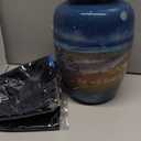 Footprints Cremation Urn - Ocean Blue Memorial Urn with Beach & Waves  Full-Size Handcrafted Metal Funeral Urns for Men & Womens Ashes (Up to 210 lbs)  A Beautiful Tribute for Ocean Lovers