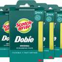Scotch-Brite Dobie Pads, Dobie Sponge for All Purpose Cleaning of Kitchen, Bathroom, and Household, Non Scratch Dobie Cleaning Pads Safe for Non-Stick Cookware, 24 Dobie Pads (3 Count (Pack of 8))