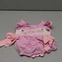 Xiaodriceee Newborn Baby Girl Half First Birthday Outfit Smocked Bubble Romper Fly Sleeve Bodysuit Cake Smash Outfit (12-18M)