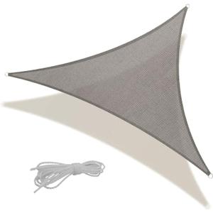 SUNLAX Sun Shade Sail 10' x 10' x 10' Dark Grey Triangle Canopy Sail Shade Cover UV Block Permeable Sunshade Outdoor for Patio Backyard 