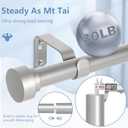 HEI! DEAR 2 Pack Silver Curtain Rods for Windows 28 to 48 Inch(2.3-4ft),1 Inch Diameter Heavy Duty Curtain Rods, Adjustable Curtain Rod, Telescopic Drapery Rods, Window Curtains Rod 18-45", Antique Silver (18-45"& 2 pack, Antique Silver)