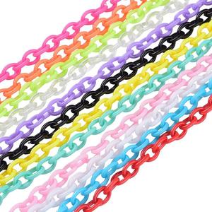 LiQunSweet 12strand/Box Handmade Opaque Acrylic Cable Chains for DIY Handbag Chain Lanyard Making Replacement Accessories - 2.5~3x1~2mm