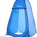 WolfWise Portable Pop Up Privacy Shower Tent, Spacious Changing Room, Dressing Room, Sun Sunshade Canopy Outdoor Rain Shelter, Backpack Privacy Shelters for Camping, Hiking, Beach, Toilet, Blue (47.2" L x 47.2" W x 74.8" H)