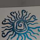 Wacky Sun Metal Wall Art Indoor/Outdoor Decor - 18" Teal Rust Proof Wall Sculpture - Made in USA - Ideal for Bedroom, Garden, Home, Patio and Farmhouse