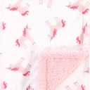 Hudson Baby Unisex Baby Plush Mink and Sherpa Blanket, Unicorn, One Size