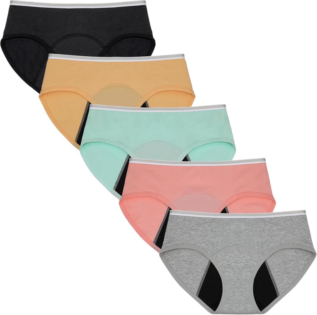 Period Underwear for Teens Heavy Flow High Absorbency Girls Menstrual Panties Cotton Leakproof Protective Briefs (XXL)