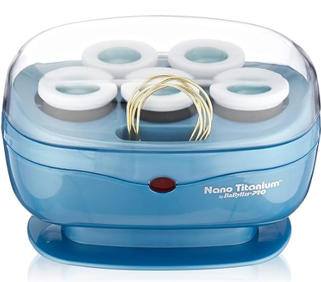 BaBylissPRO Jumbo Hot Rollers, Nano Titanium Hair Styling Tools & Appliances, 5 Count (Pack of 1) BABNTTS7
