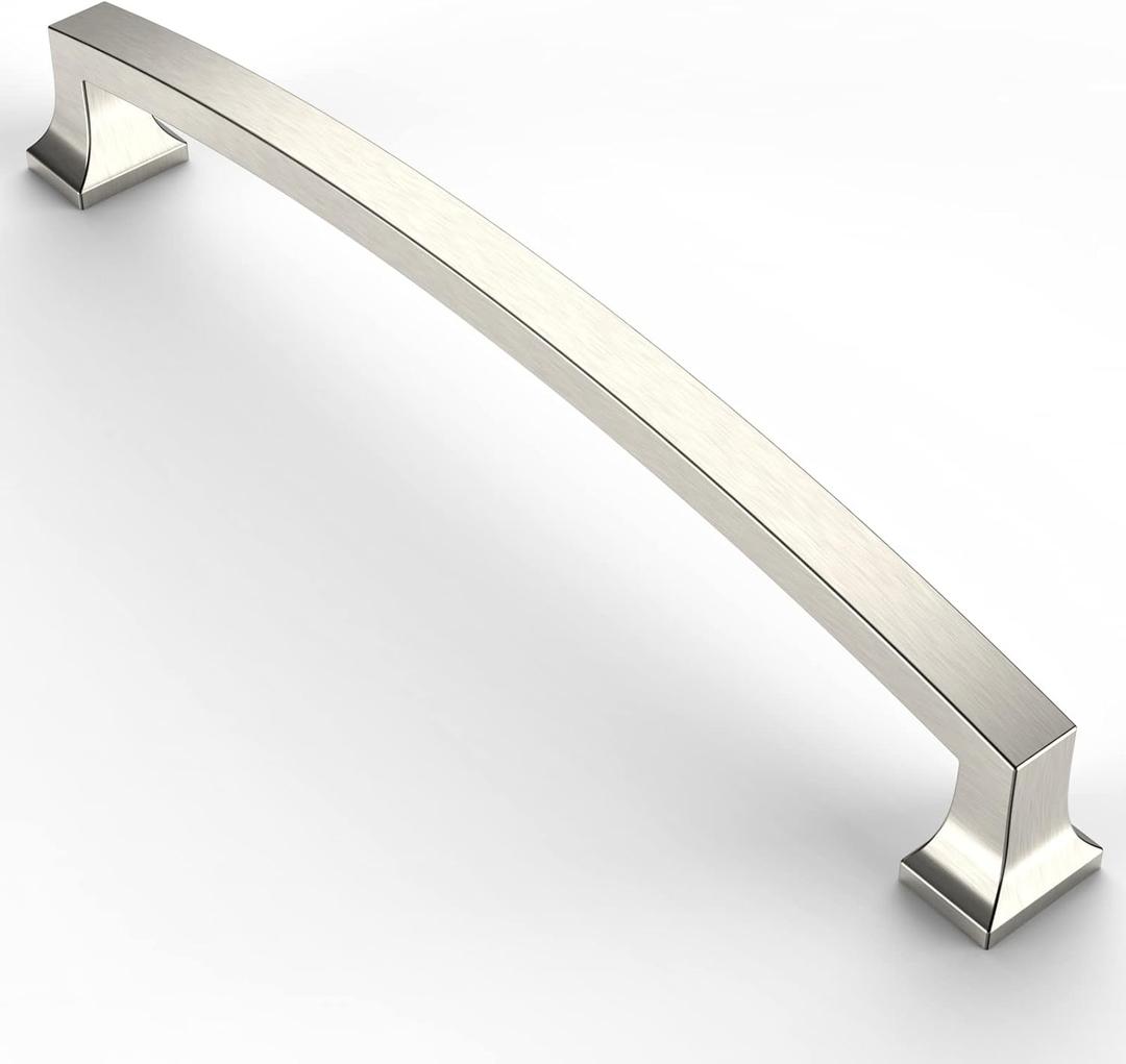 Asidrama 10 Pack 7 Inch(177mm) Hole Centers Kitchen Cabinet Handles, Brushed Satin Nickel Cabinet Pulls Kitchen Cabinet Hardware for Cupboard Drawer Pulls
