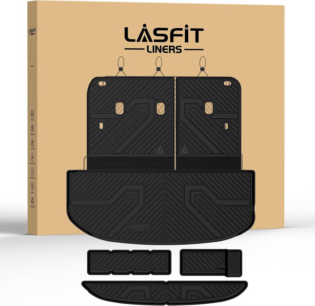 LASFIT Cargo Mats for Kia Telluride Gas 2027 (Not Fit Hybrid), Black