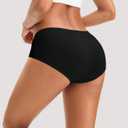 INNERSY Womens Underwear Cotton Hipster Panties Regular & Plus Size 6-Pack (XXXL)