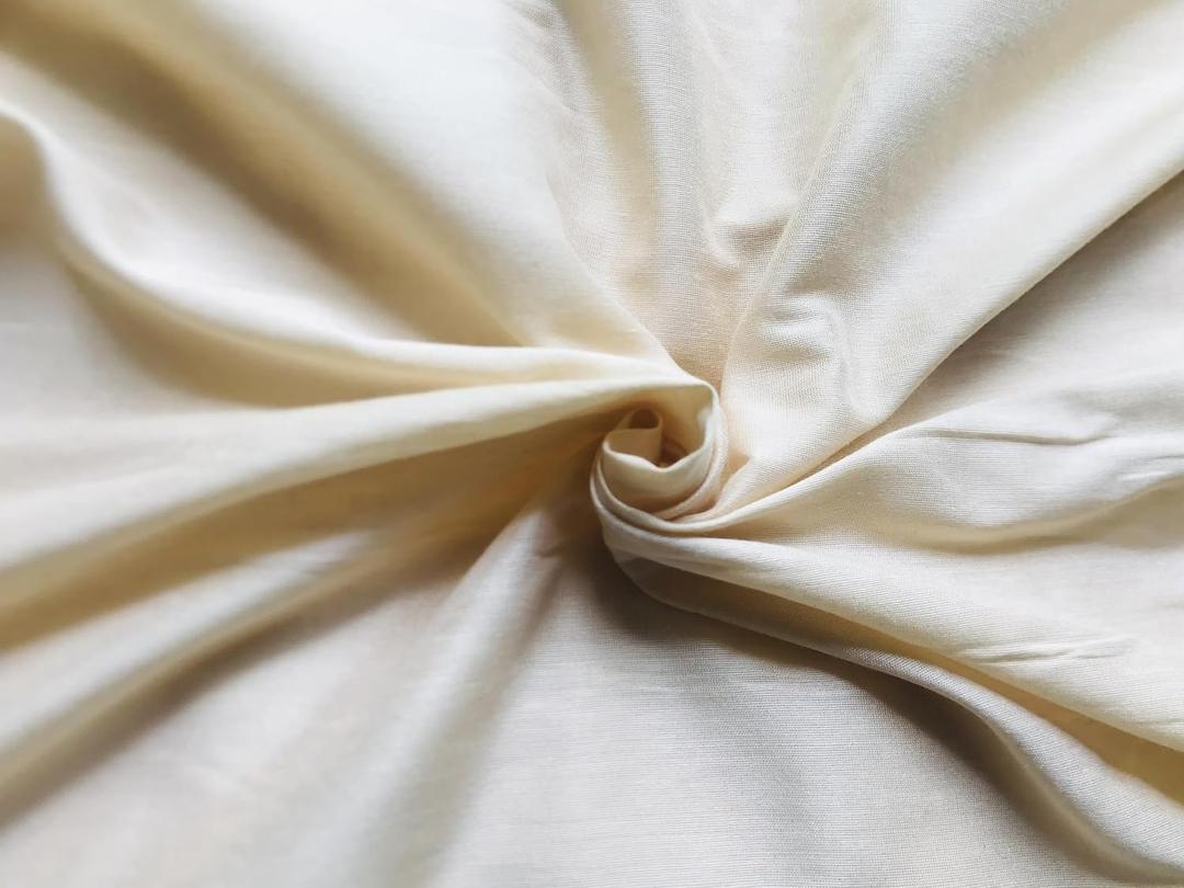Pearl Beige Faux Silk Dupioni Fabric Poly Dupion - 3 Yards