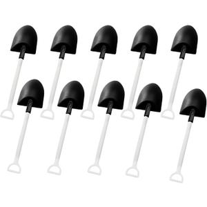 60 PCS Mini Shovel Shape Spoons, White Disposable Plastic Dessert Spoons, Tiny Scoop for Pudding, Yogurt, Ice Cream, Dessert