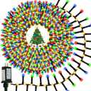 2025 New Christmas Cluster Lights 800LED with Flowing Twinkling, Firecracker Fairy Lights with 15 Modes & Timer, Waterproof Christmas String Lights for Indoor Outdoor Xmas Tree Party Garden Multicolor (Multicolor(no voice control))