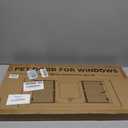 2-in-1 Cat Door for Window with Acrylic Panel, Rainproof & Ventilation Dual Modes, Adjustable Width of 28"-32" for Sliding Windows, Weather Resistant Window Cat Door Insert, Fit 28''-32'' Windows