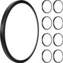 WKONCLDY 3200lm LED Flush Mount Ceiling Light, Super Slim 12 inch LED Ceiling Light, 5000K LED Ceiling Light for Bedroom, Living Room, Dining Room,Garage,Office (Black, 8 Pack)