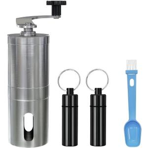 Pill Crusher Stainless Steel with Ceramic Burr for Fine Powder Grinding | Adjustable Manual Grinder for Elderly Care, Feeding Tube & Pet Pills