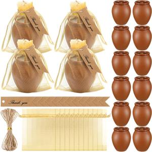 Honeydak 12 Set Cielito Lindo Party Decorations Mexican Terracotta Clay, 2 x 2.5 inches