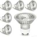 240V 35W GU10 Halogen Light Bulbs, 2700K Warm White Dimmable, Compatible with Candle Warmer Lamps, MR16, GU10+C Sockets, Range Hood & Ceiling Fixtures 6 Pack